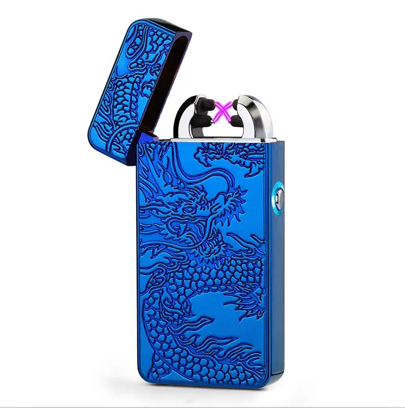 

Arc Pulse Lighter USB Charging Pulse Windproof Lighter Coloful Dragon Design Cigarettes Cigar Lighters for Smoke Tobacco Hookah