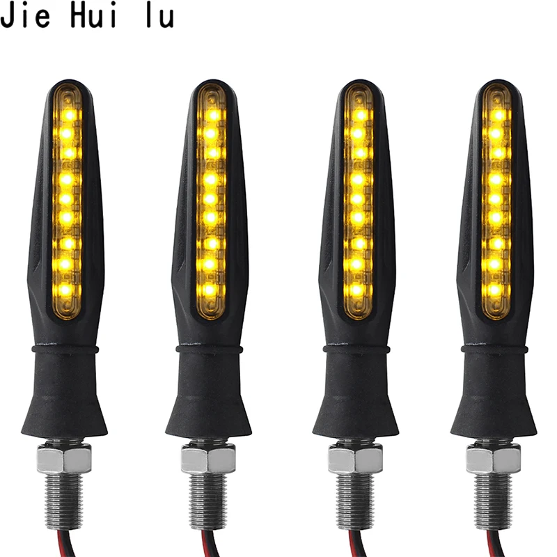 

1Pcs Universal Motorcycle LED Flexible Turn Signal Indicator Amber Light for YAMAHA TMAX 530 2012-2016 500 2008-2011