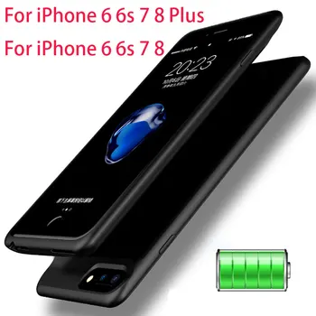 5000/7000 3200mahバッテリー充電器ケースiphone 6 7 8 6 sプラス電源銀行充電powerbankケースiphone 6 6 s 7 8バッテリーケース