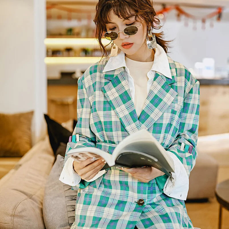 New arriral Spring women's plaid jackets Fashion casual blazers coat A001