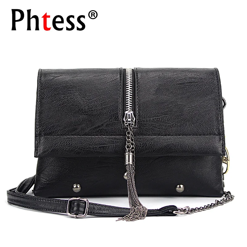 Women Messenger Bags 2019 Vintage Leather Shoulder Bag Crossbody Bags For Women Fashion Tassel Handbag Shoulder female Sac Bolsa