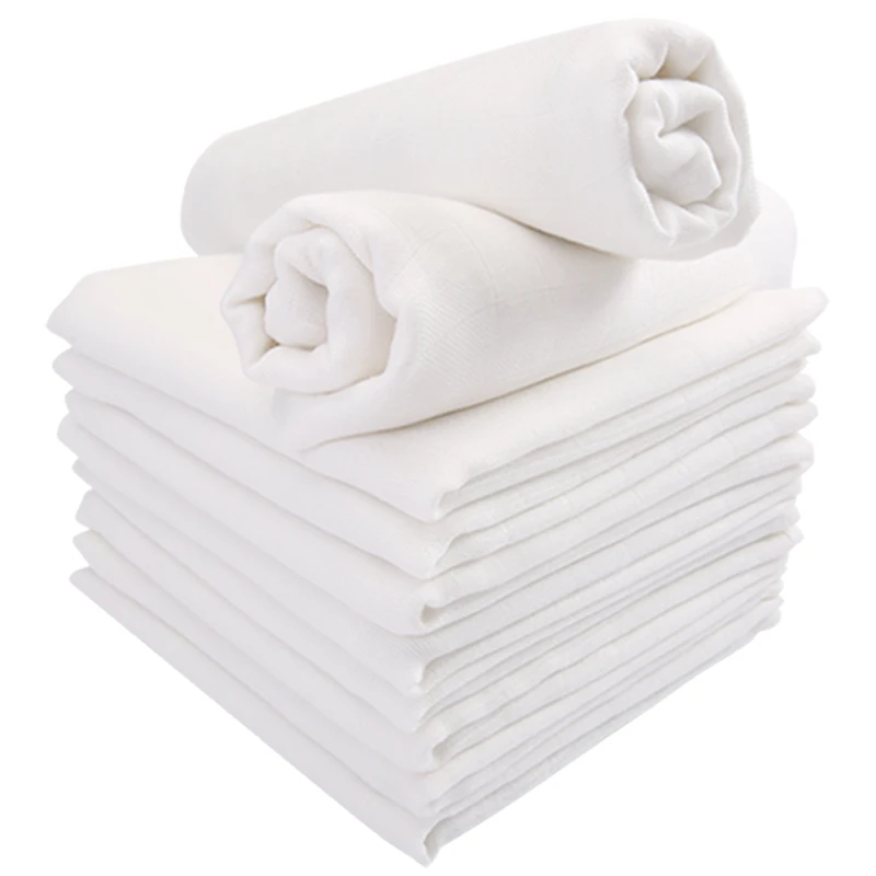 

10/20PCS Baby Cotton Diapers Dry Breathable Grid Diamond Weave Folding Washable Strong Durable Bath Towel Baby Cotton Diapers