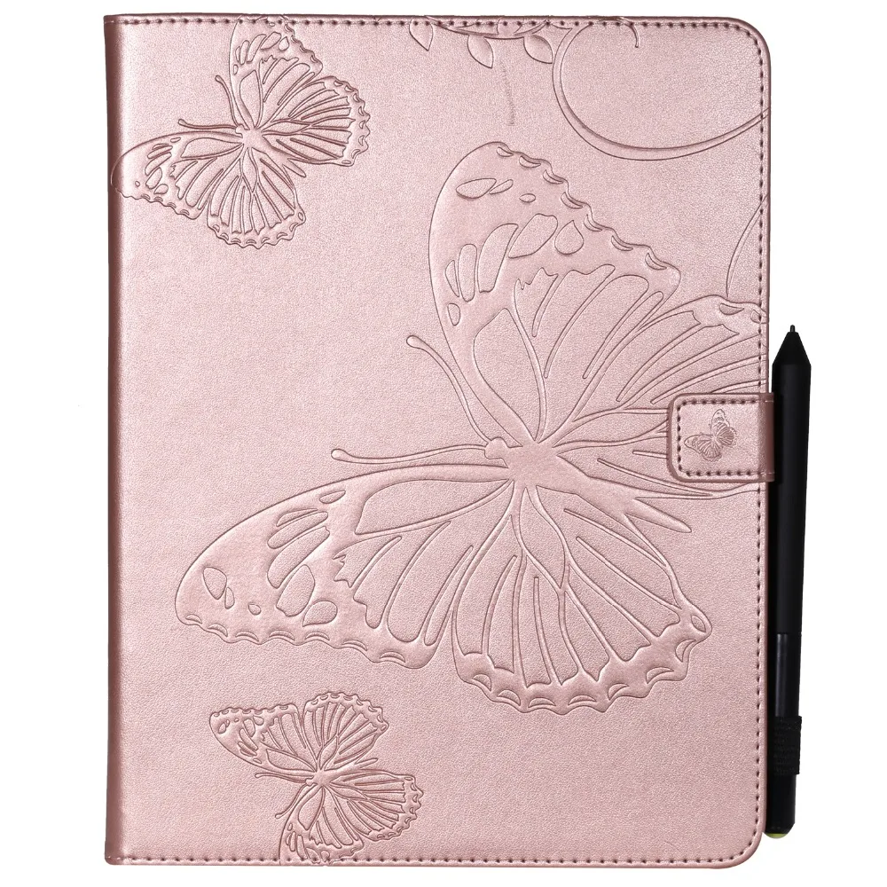 

Butterfly Tablets Case Luxury Ultra Slim Magnetic Smart Flip Stand PU Leather Cover For Samsung T550 9.7 inch Wake Up Sleep