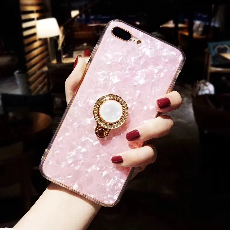 

For Huawei P10 P20 Lite Plus mate 10 pro Fresh Cute Girls diamond rhinestone clear ring buckle shells soft phone case