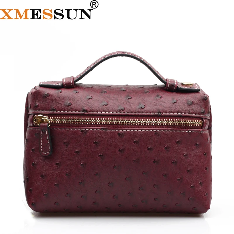 

XMESSUN Luxury Clutch Trendy Bag Genuine Ostrich Leather Evening Bag Large Size Make Up Bag Custom Logo