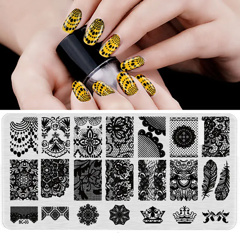 

BC-03 Image Plate -1PCS/Lot New Plastic Manicure Template Nail Art Image Stamping Polish Print Plate Stamper (free ship)
