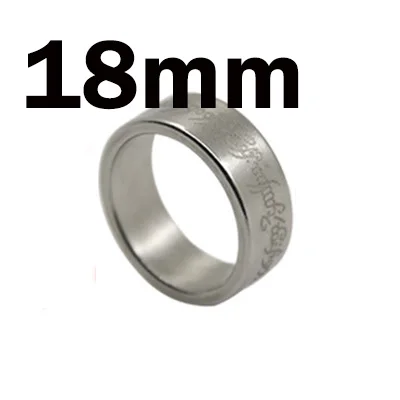 Серебряный PK надписи магнитное кольцо(18/19/20/21 мм) фокусы магия кольцо сильный закрыть улица аксессуар трюк - Цвет: Size 18mm