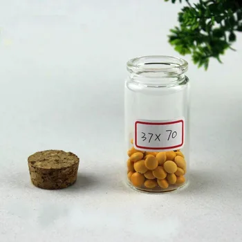 

20pcs/lot 37*70mm 50ml Glass Bottles with Cork Empty Bottles Jars Containers Vial Crafts Bottles Jars Accessories Free Shipping