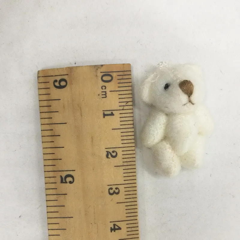 20 шт. 3 см маленький плюшевый мишка совместный медведь детская цепочка для ключей с медведем букет цветов посылка Подвески куклы свадебный медведь
