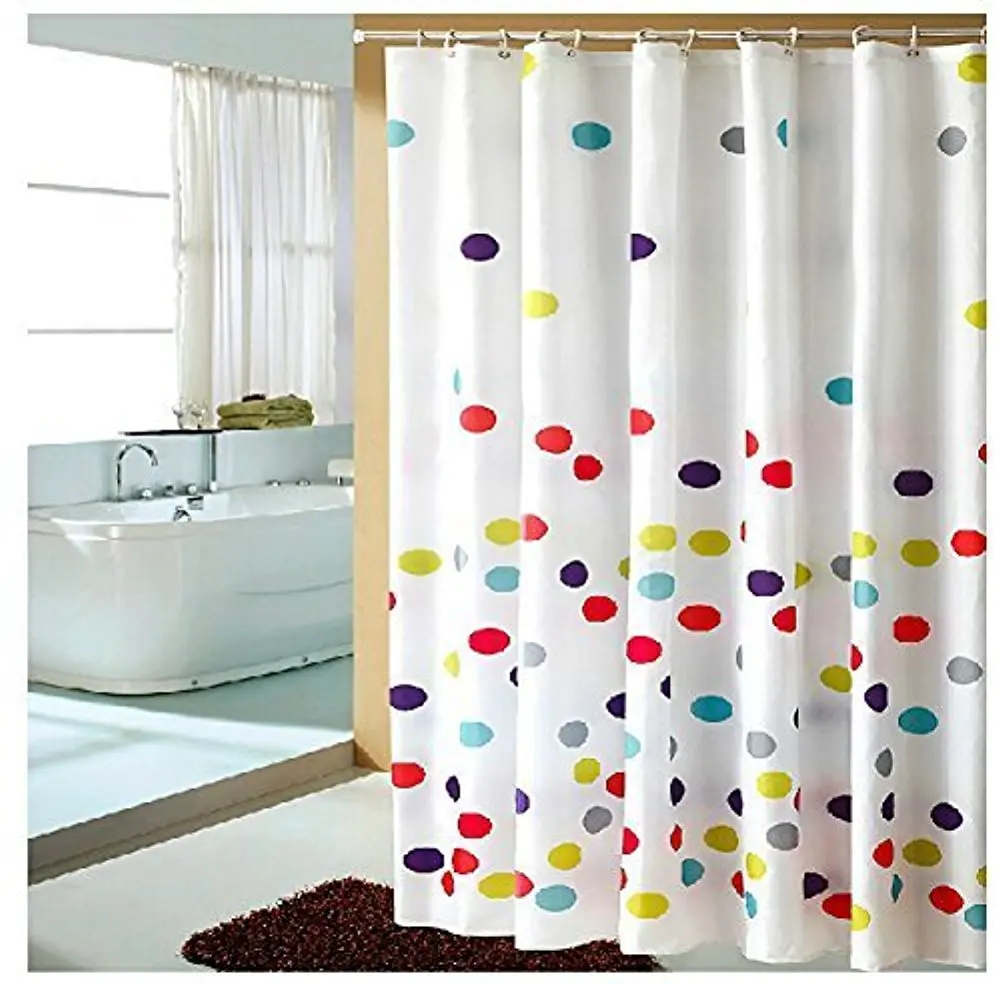 clear colorful shower curtain