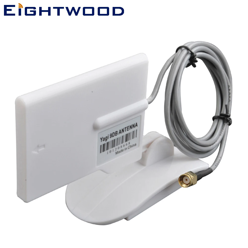 Eightwood Wi-Fi антенна направленная 2,4 ГГц 9dBi с 150 см расширенный кабель RP-SMA разъем настраиваемый TNC SMB MMCX MCX BNC