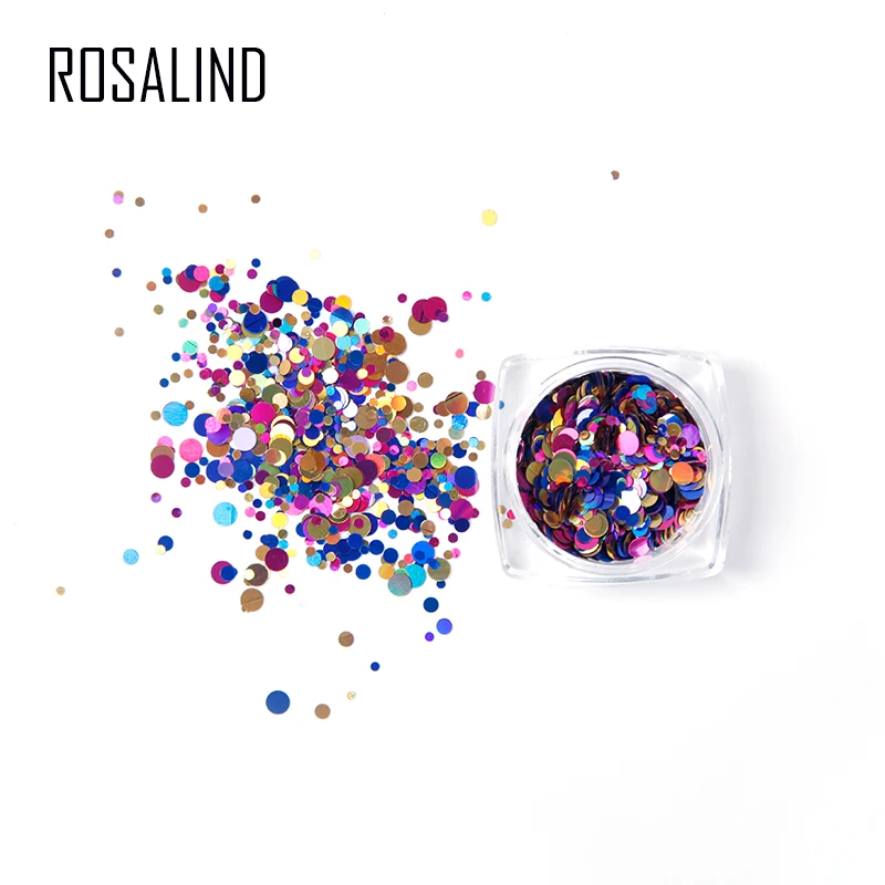 

Rosalind Multi-funtional Laser Sequins nail art decorations shimmer nails accessoires DIY design With rhinestones