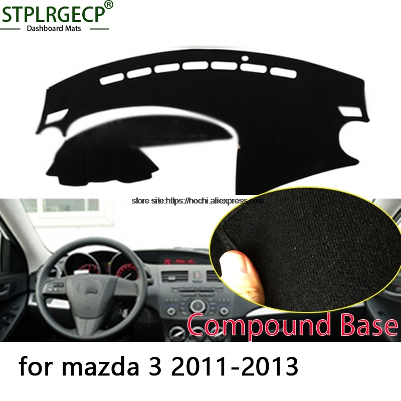 Us 14 3 35 Off Stplrgecp Double Layer Black Dash Mat For Mazda 3 2006 2016 Dashmat Black Carpet Car Dashboard Automotive Interior Mats In Car