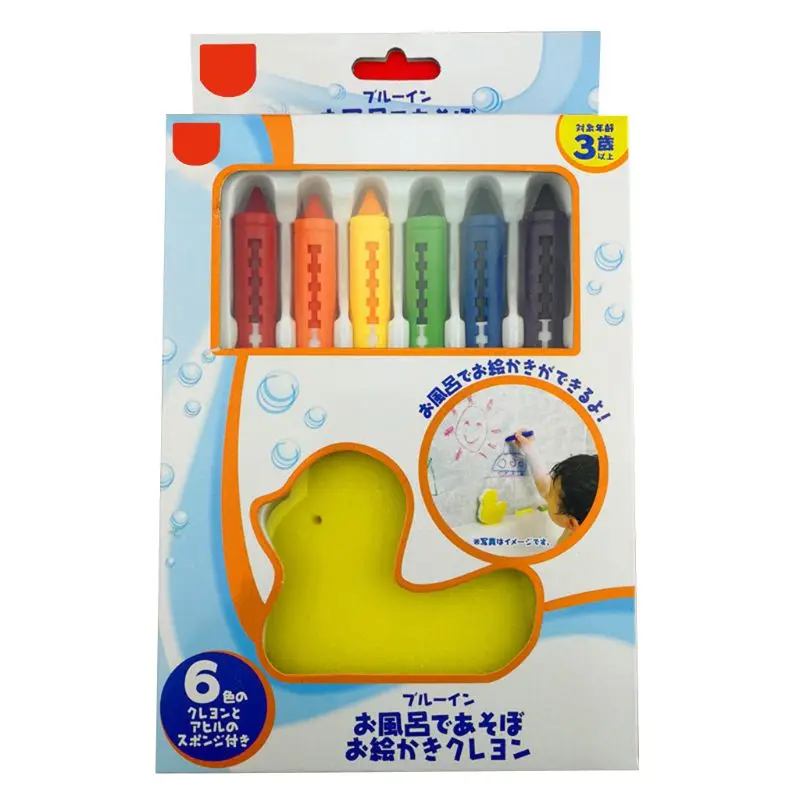 

6Pcs Kids DIY Bathroom Graffiti Pencils Erasable Children Art Tool Educational Toy Colored Crayon Paint Drawing Marker Pen