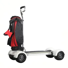 White Golf Cart Mobility Scooter 10.5inch Tire 4 Wheels Electric Golf Scooter Golf Board