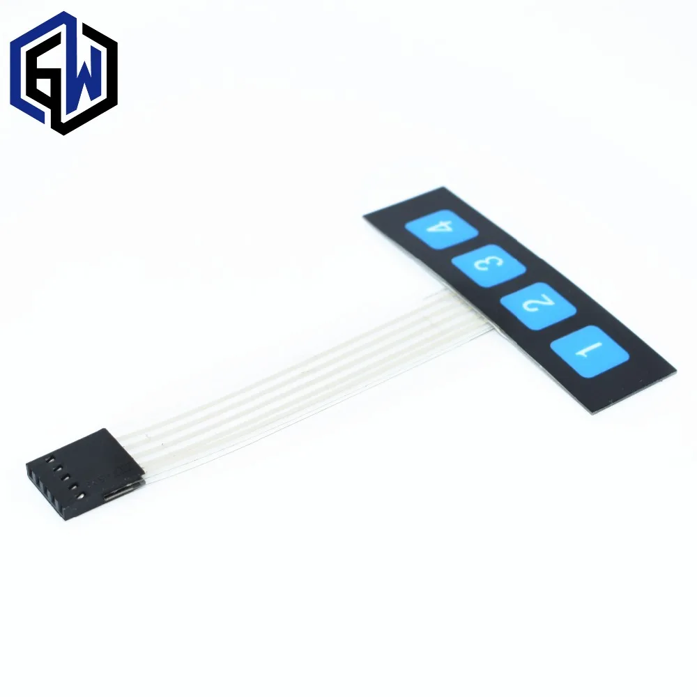 

1pcs 1x4 4 Key Matrix Membrane Switch Keypad Keyboard Control Panel SCM Extended Keyboard Super Slim