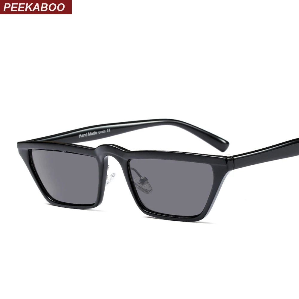 

Peekaboo square small sunglasses women flat top 2018 cute retro leopard black red cat eye sun glasses for women men uv400