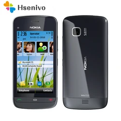 Оригинальный разблокированный сотовый телефон Nokia C5-03, Wi-Fi, GPS, 5 Мп, 3G, Bluetooth, один год гарантии, бесплатная доставка