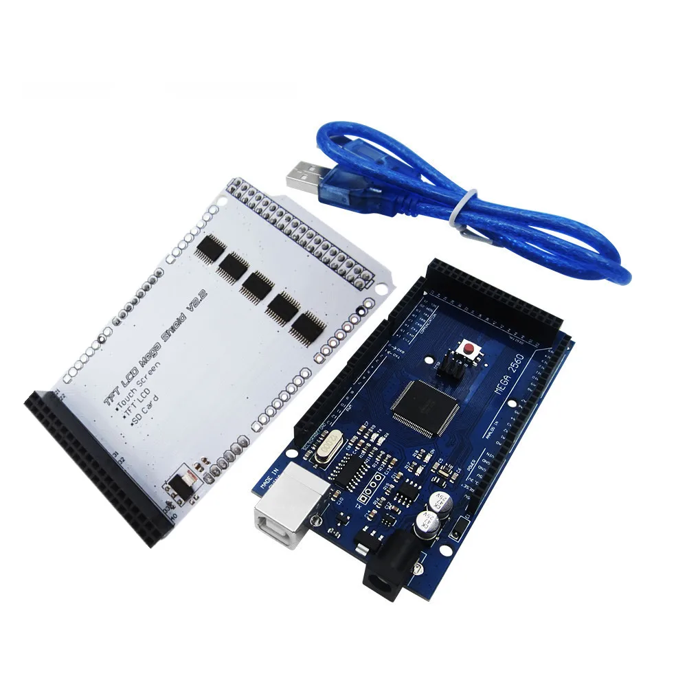 

TFT 3.2 inch Mega Touch LCD Expansion Board Shield + Mega 2560 R3 with usb cable kit