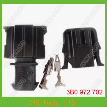 

5sets 3B0 972 702-2Pin car connector,Car light-inspection Plug with terminal,Car door lamp connector for Audi VW ect.
