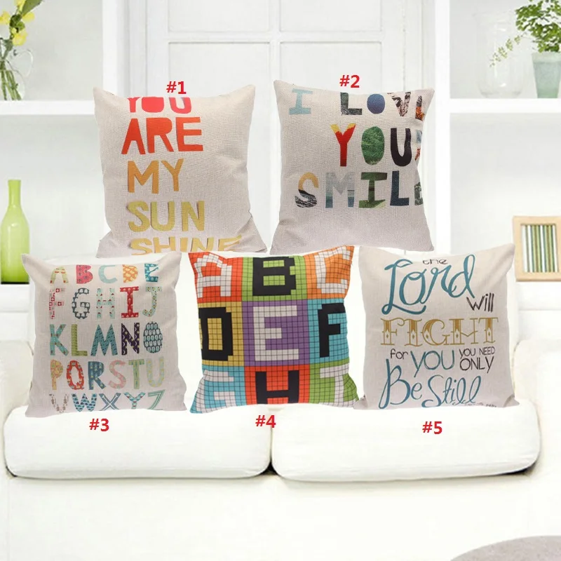 45cm *45cm 1PCS Modern Europ Guitar Cotton Linen Cushion Cases Home