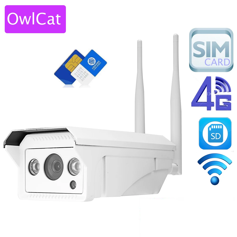 OwlCat Full HD 1080P 960P HD Bullet IP Camera Wireless GSM 3G 4G SIM Card IP Camera Wifi Outdoor Waterproof iPhone Android camera : image OwlCat Full HD 1080P 960P HD Bullet IP Camera Wireless GSM 3G 4G SIM Card IP Camera Wifi Outdoor Waterproof iPhone Android camera
