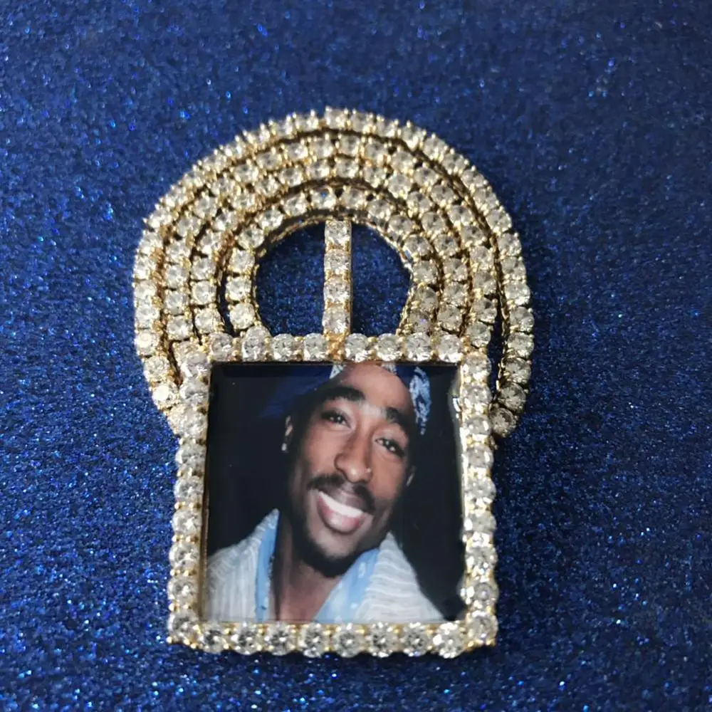 

New arrival custom square picture pendant