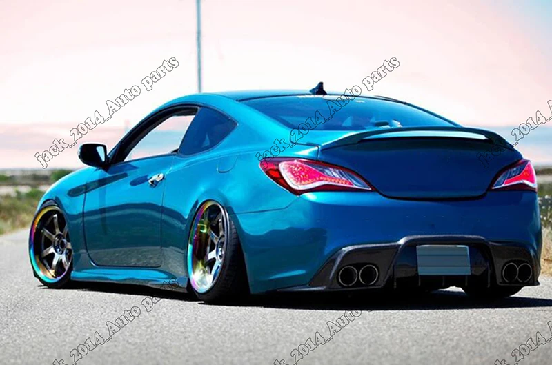 Для 2010 2011 2012 hyundai Genesis Coupe Реальные углеродного волокна задний бампер спойлер