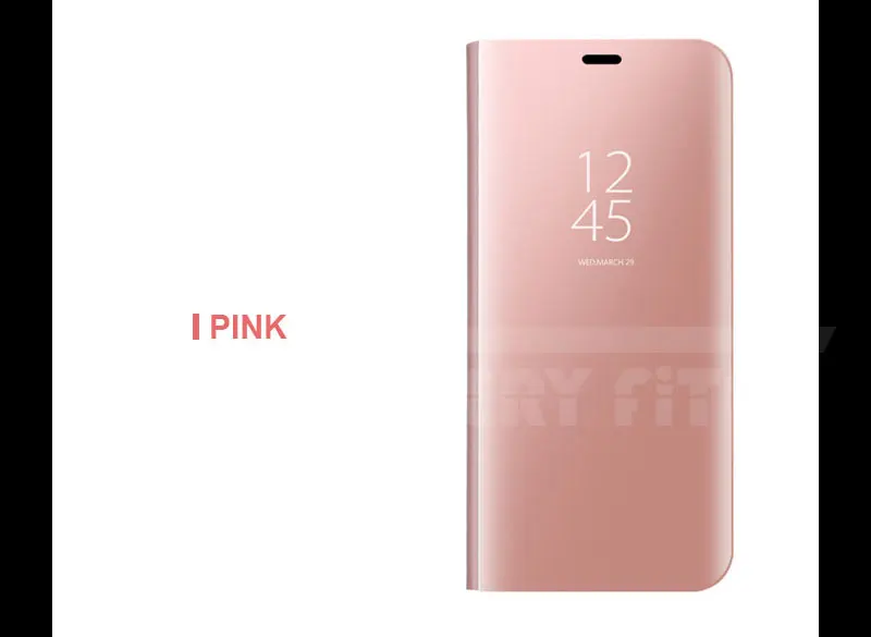 For Samsung Galaxy S9 S8 Plus S7 S6 edge A8 2018 Case Luxury Flip Stand Clear View Mirror Phone Cover For iphone X 8 7 6s 6 plus (18)