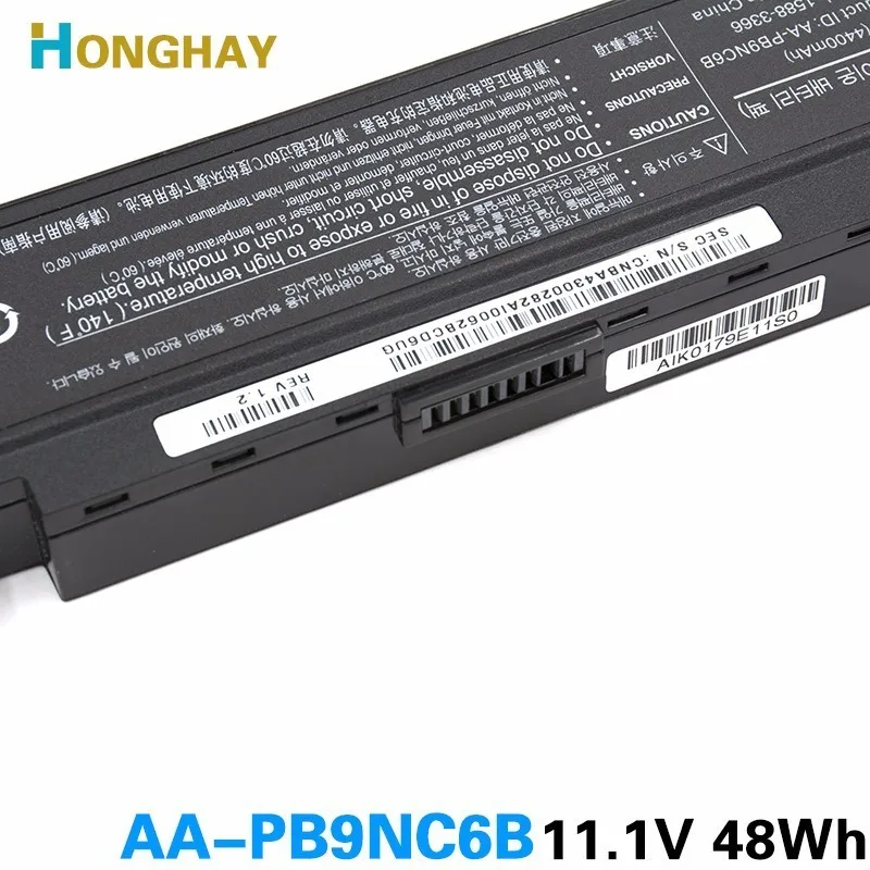 Honghay Aa-pb9nc6b Bateria do Portátil para Samsung Pb9ns6b Pb9nc6b R580 Q460 R468 R525 R429 300e4a Rv511 R528 Rv420 Rv508 355v5c R428 - Imagem 4