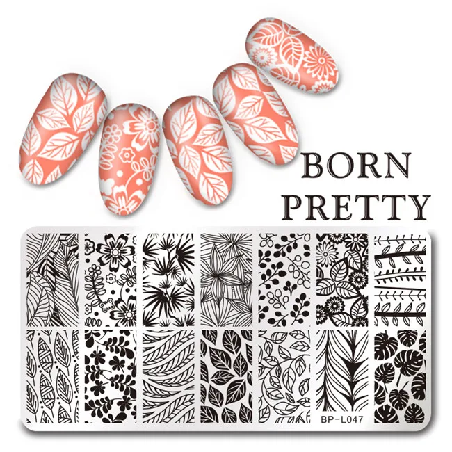 BORN PRETTY фрукты шаблоны для стемпинга Лето фрукты мультфильм Животные геометрический символ текстура Морская звезда цветочный гвоздь штамп пластина - Цвет: BPL047