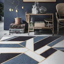 Скандинавский стиль металлик геометрический ковер для гостиной, модный большой размер прикроватный коврик, украшение офисный ковёр, коврик для заземления