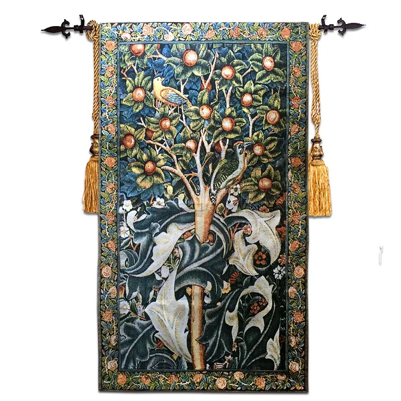 Buy Belgian tapestry 67 * 140cm william morris woodpecker wall hanging tapestry