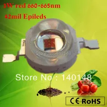 30 шт. 3 Вт темно-красный высокой мощности 660NM растительный светодиодный Epi светодиодный s чип для аквариума и выращивания растений