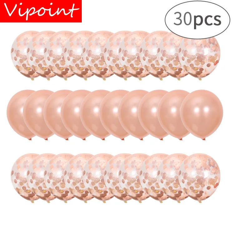 

VIPOINT PARTY 30pcs 12inch rose gold paper scraps latex ballon wedding event christmas halloween festival birthday party HY-346