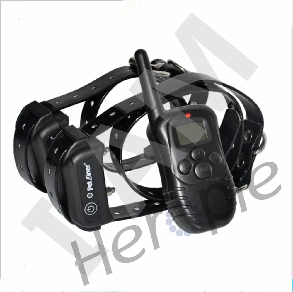 Heropie 300m Pet Trainer Dog Electric Shock Vibrate Training Collar Remote Trainer For 2 Dogs