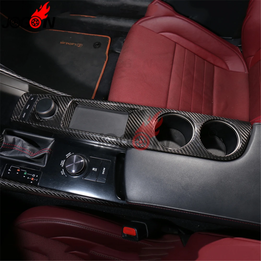 Для Lexus IS 250 350 2013- автомобиль салон, Торпедо воды чашки передач монтажная панель рамка Крышка отделка LHD настоящий Карбон