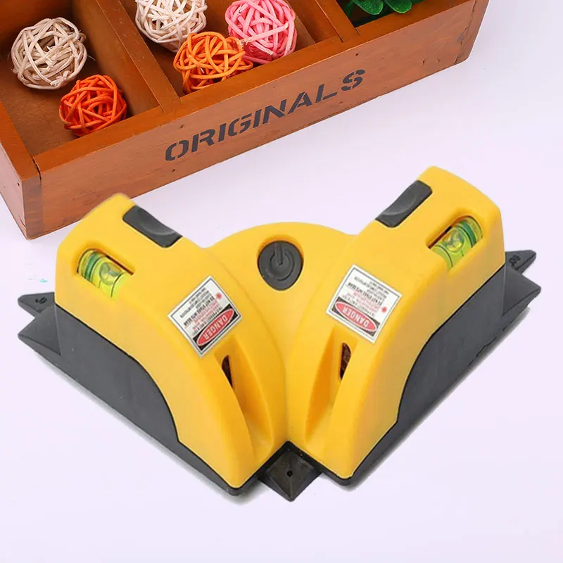 

Right Angle 90 Square Laser Line Projection Level Measure Leveler Tool