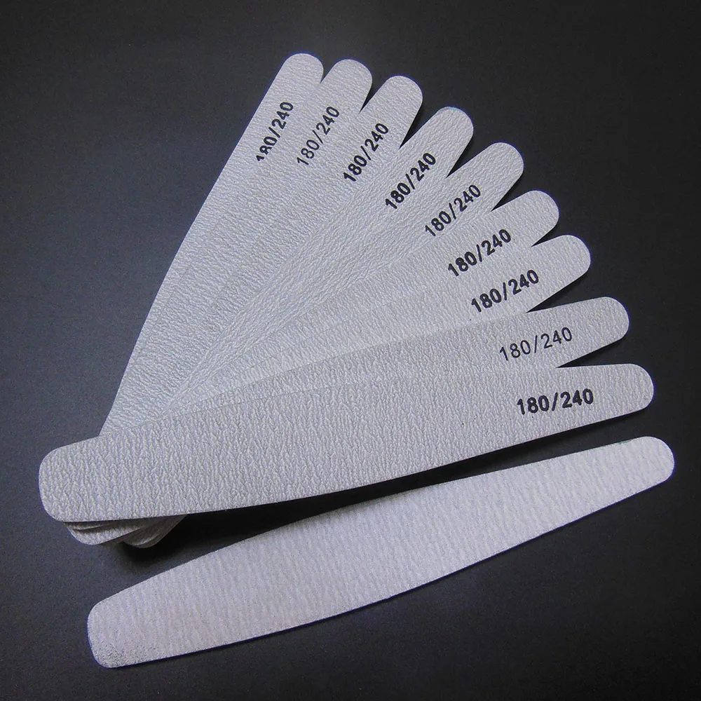 

10 pcs/lot zebra diamond gray nail file professional emery board nail file 180/240 manicure tool