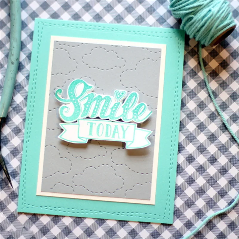 

Eastshape Background Clouds Metal Cutting Dies Scrapbooking Square Dies For Card Making Craft Embossing Stencil Decoration