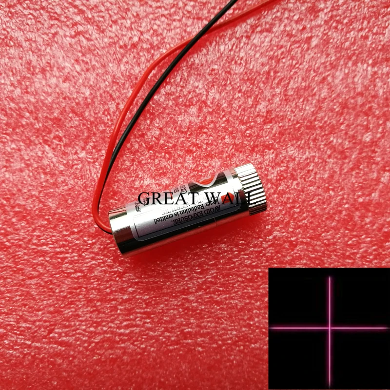 

650nm 5mW Red Cross Laser Module Head Glass Lens Focusable Focus Adjustable Laser Diode Head Industrial Class