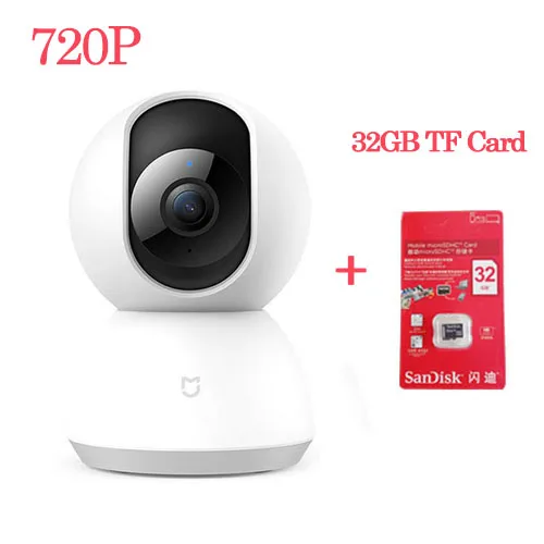 2019Xiaomi Mijia Smart camera 1080P HD камера с углом обзора 360 градусов PTZ версия инфракрасного ночного видения Wifi камера монитор удаленные звонки - Цветной: 720P add 32G