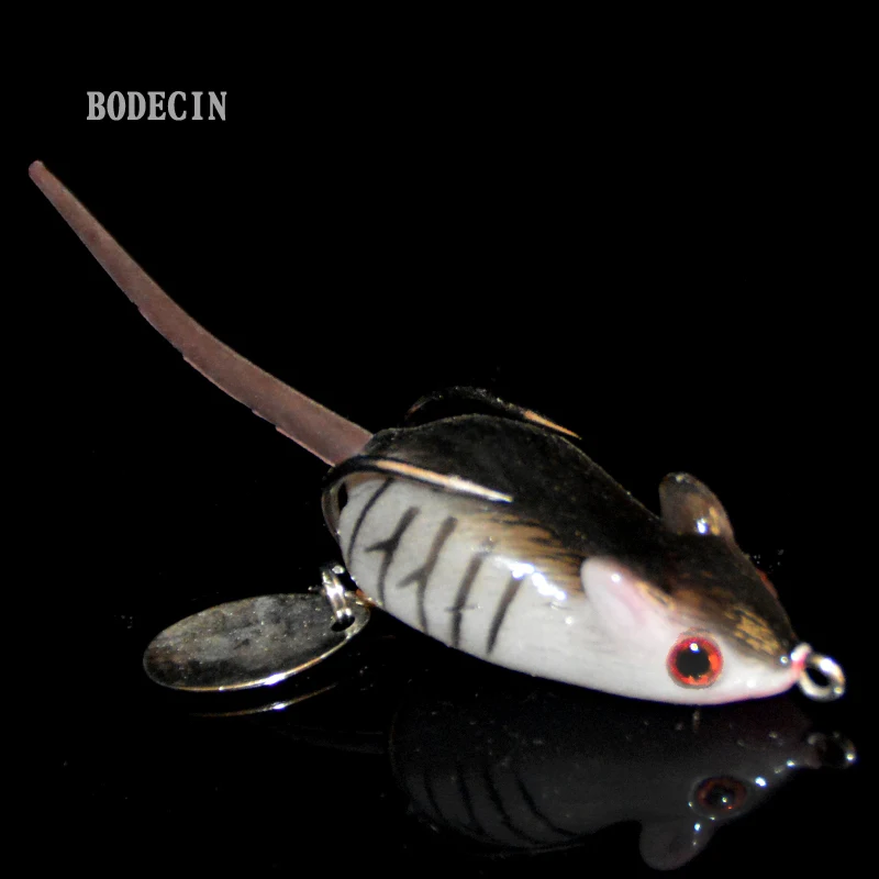 4PCS Fishing Lure Soft Lures For Fish Bait Hollow Body Mouse Baits China Artificial Swim Bait Shad Topwater Snakehead Hooks Sea (4)