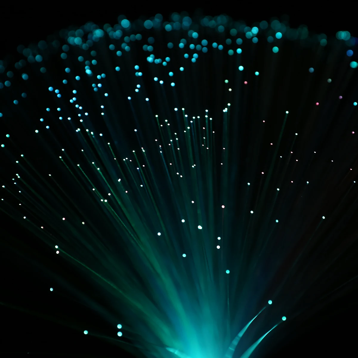 1pcs 12.6" LED Colorful Changing Fibre Optic Lamp Fountain Night Light Stand Home Room Dreamful Decoration