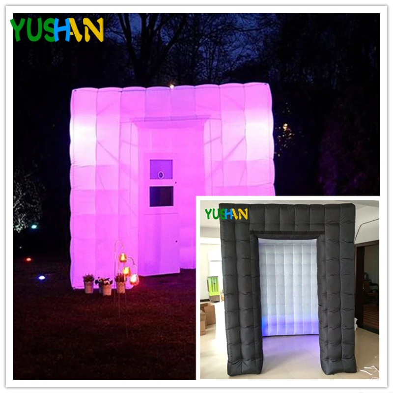 

Small Size 6ft Cute inflatable Photo Booth Backdrop portable photo booth tent cheap photo booth background with Curtain For sale