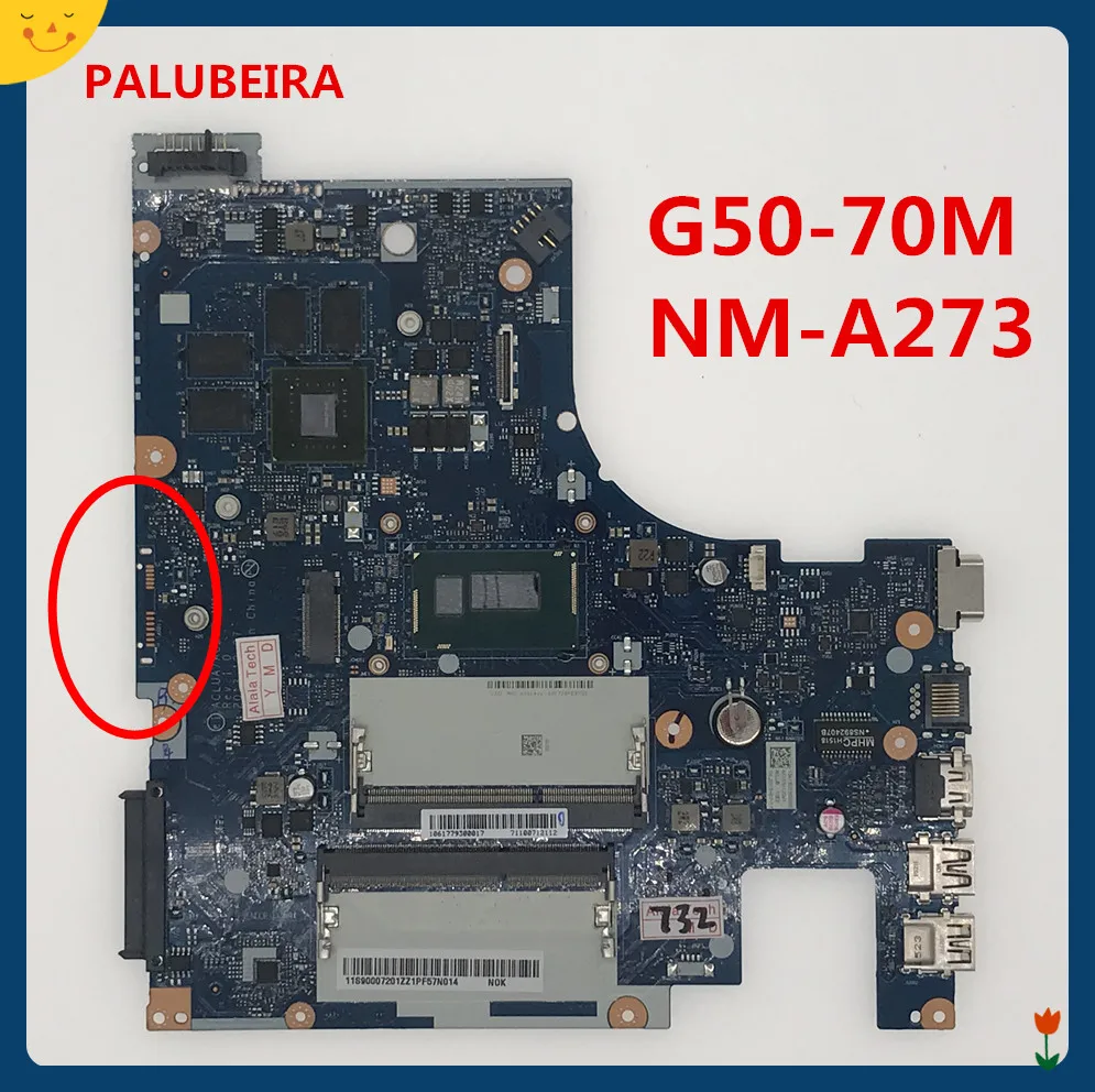 PALUBEIRA G50-70 ACLUA/ACLUB NM-A273 материнская плата для ноутбука lenovo G50-70M Z50-70(с 2957U+ видеокарта