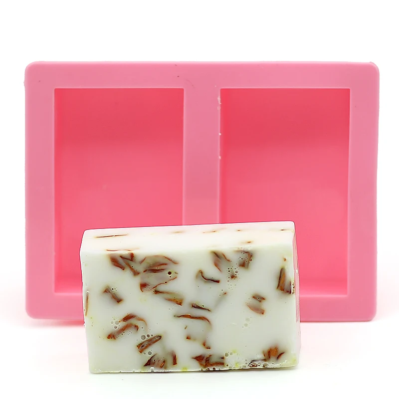 DIY handmade soap mold 2 connecting large silicone mold, 130 grams of