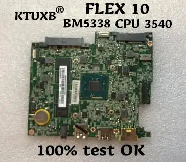 Ktuxb BM5338 материнская плата для Lenovo FLEX 10 ноутбук материнская плата Процессор N3510 4G Оперативная память DDR3 тесты работы