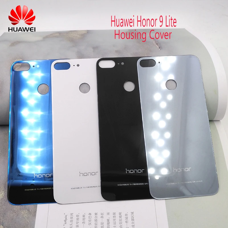 

HUAWEI Honor 9 Lite Original Back Cover PC+Glass Battery Case,Honor 9Lite Door Rear Replacement Housing Cover with Logo