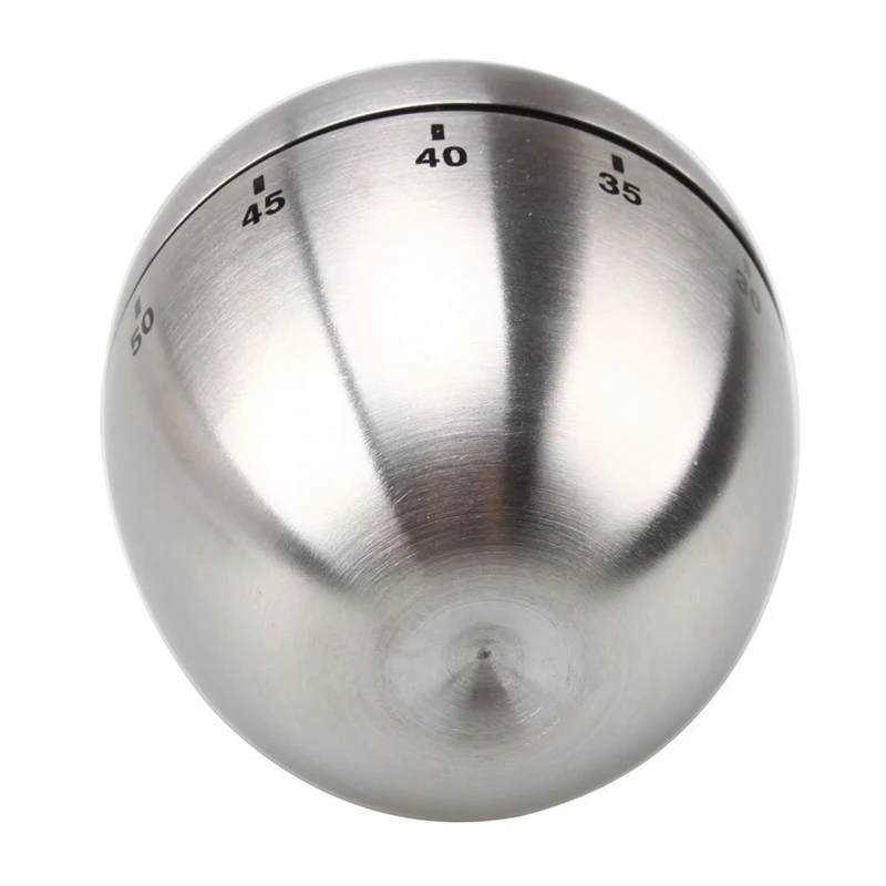 Металл 60 минут нержавеющая сталь яйцо таймер в форме механический кухонный сигнал повара